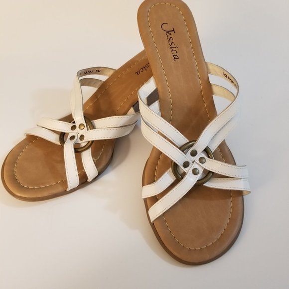 Jessica Shoes - *5/35*  Vintage Jessica Wedge Slide Sandals Size 7M